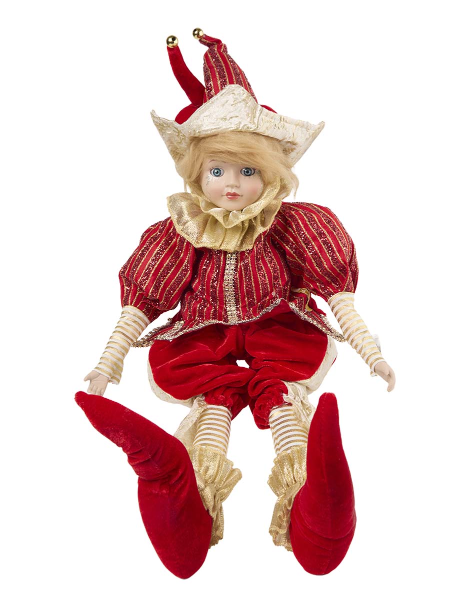 Figura decorativa de arlequín Navidad