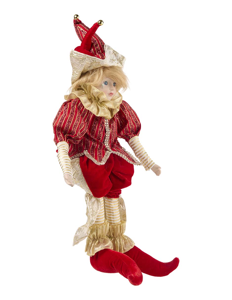 Figura decorativa de arlequín Navidad 2