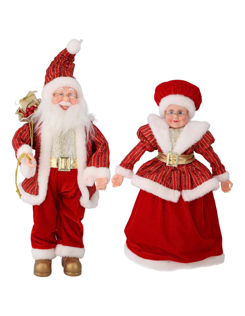 Figura decorativa de Sr. y Sra. Claus Navidad
