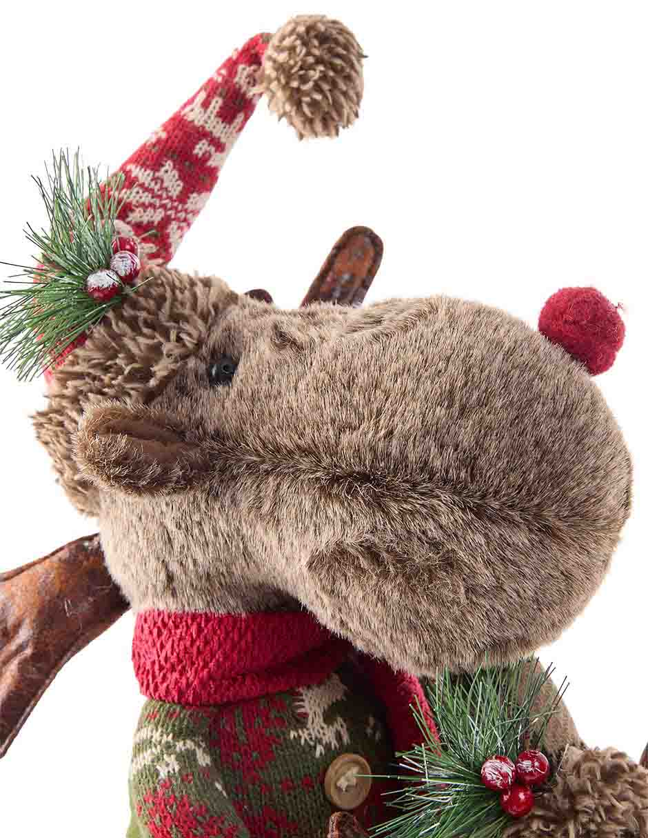 Figura decorativa de trineo Moose & Bebé 4