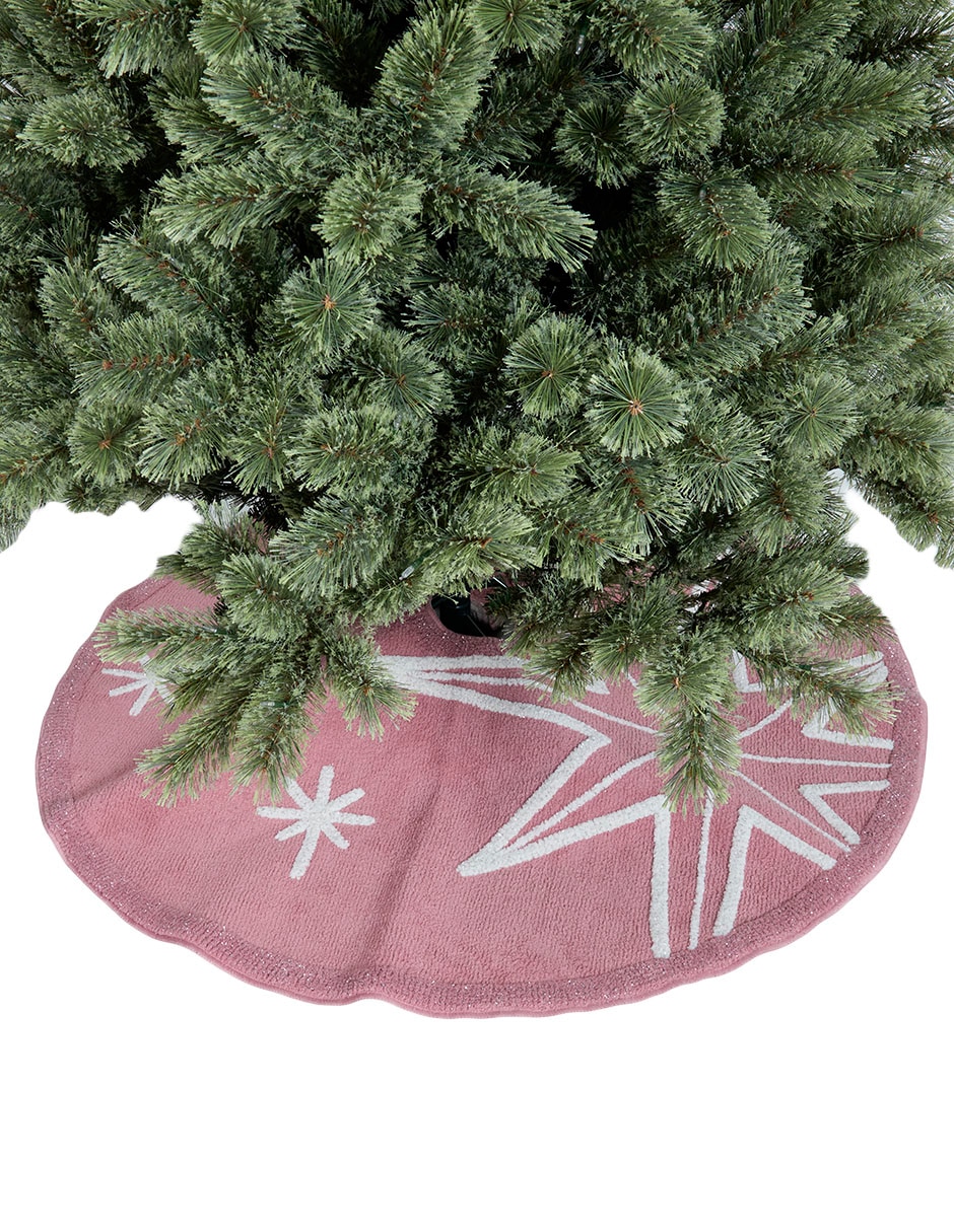 Pie de árbol estampado navideño 2