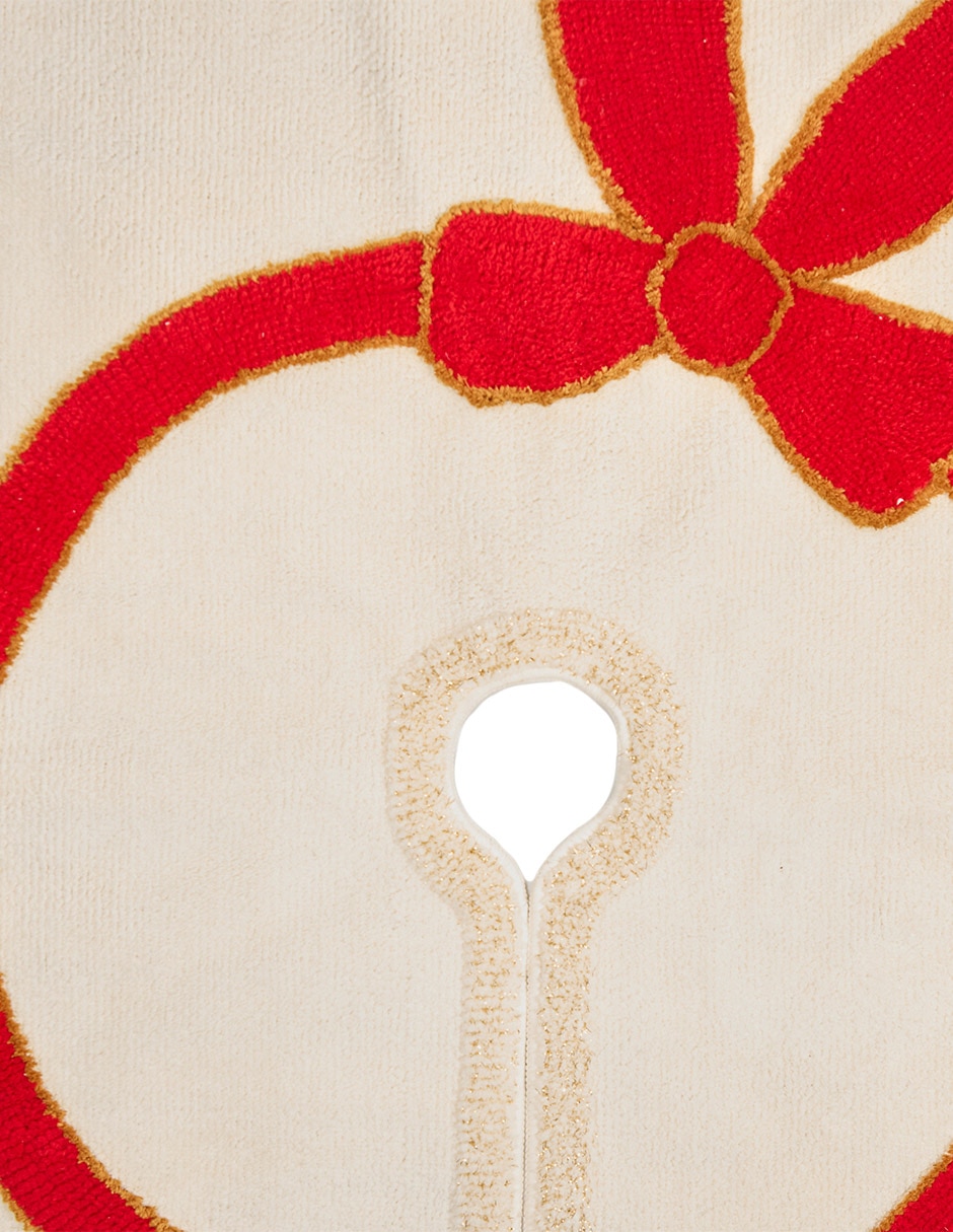 Pie de árbol estampado navideño 3