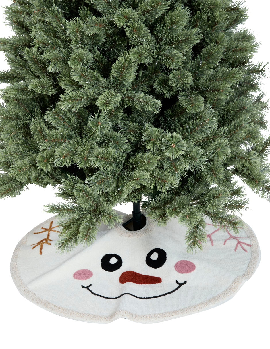 Pie de árbol estampado navideño 2
