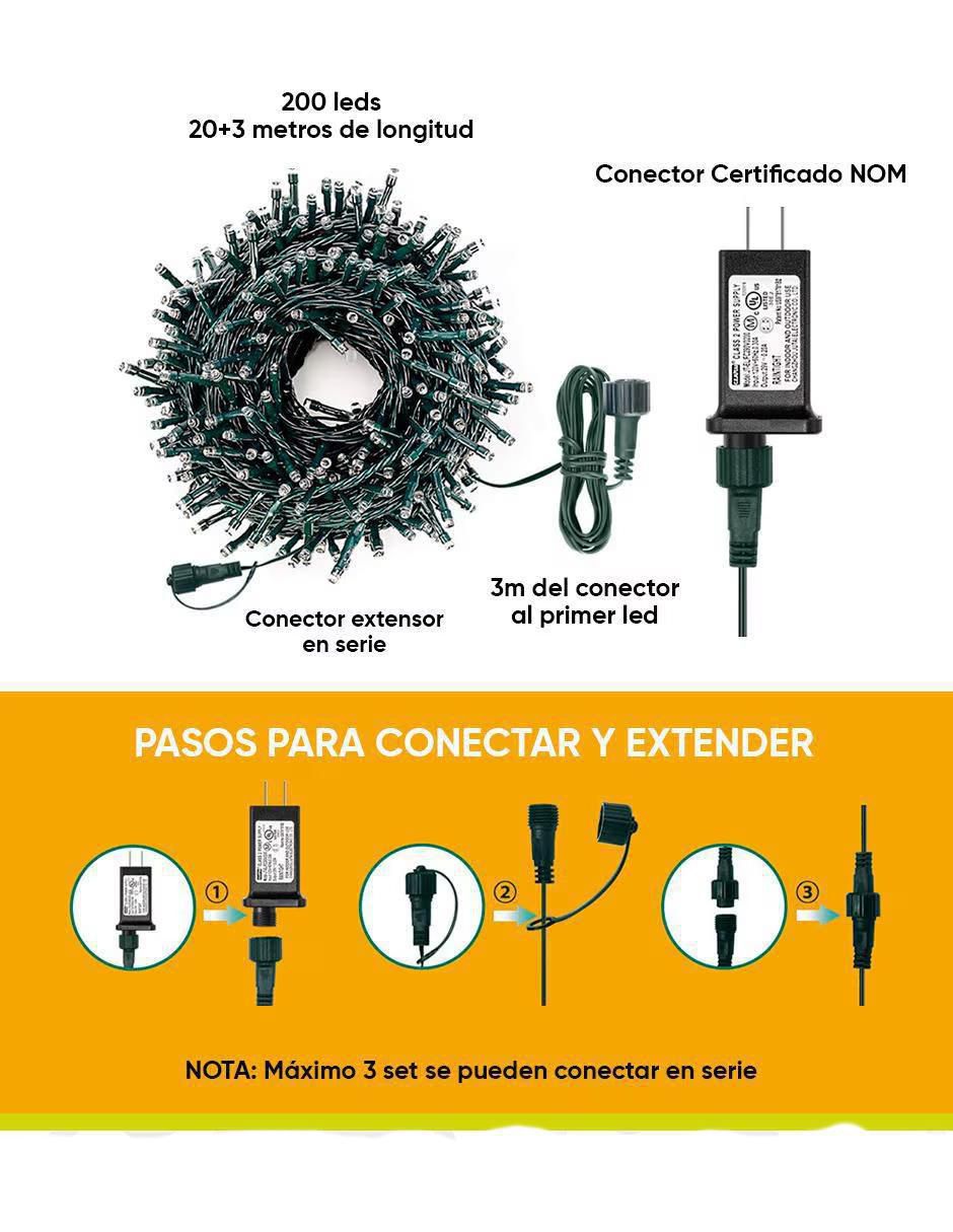 Serie LED con 200 focos 2