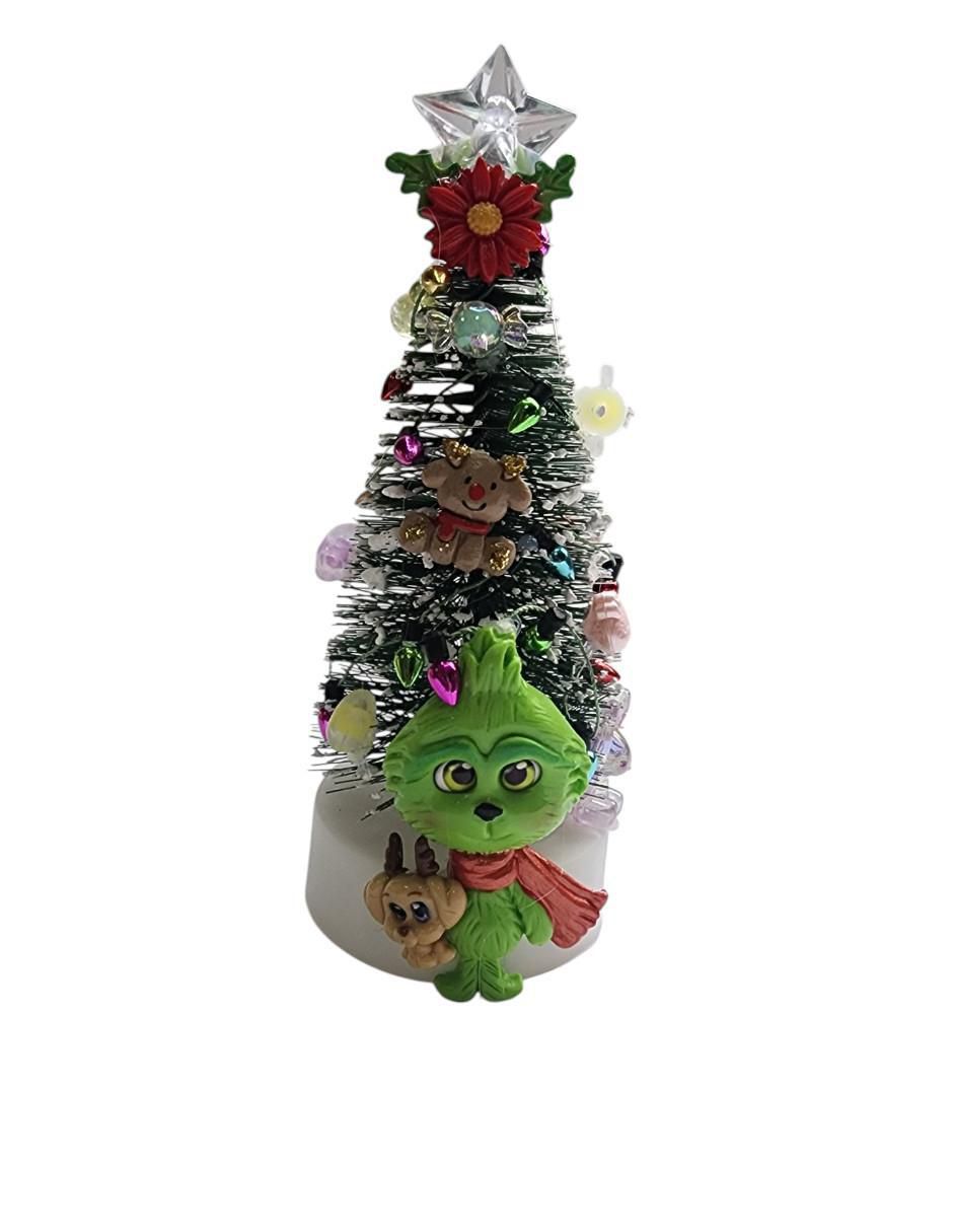 Set de figura decorativa de árbol navidad Navidad Reno, Santa y Grinch 5