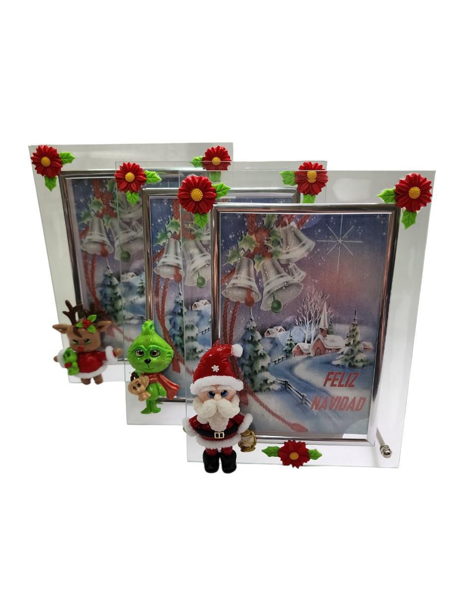 Set portarretrato Navidad de cristal para 1 foto 2