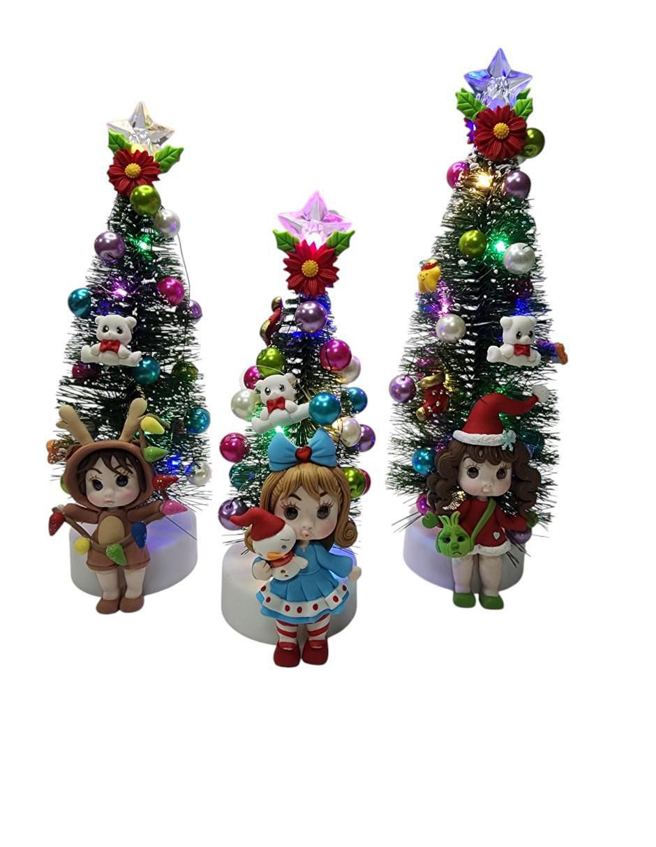 Set de figura decorativa de árbol navidad Navidad