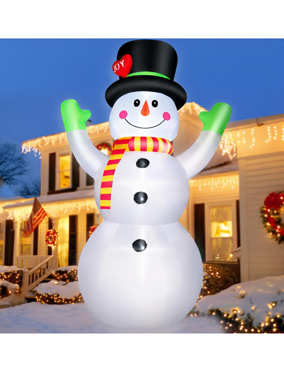 Figura decorativa de muñeco nieve 3