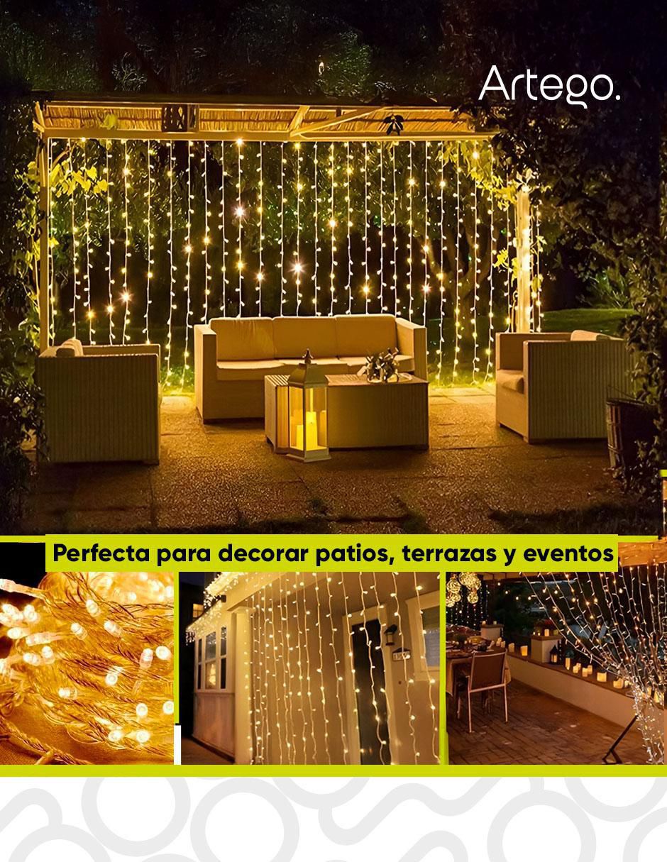 Serie funciones led navidad cascada con 500 focos 2