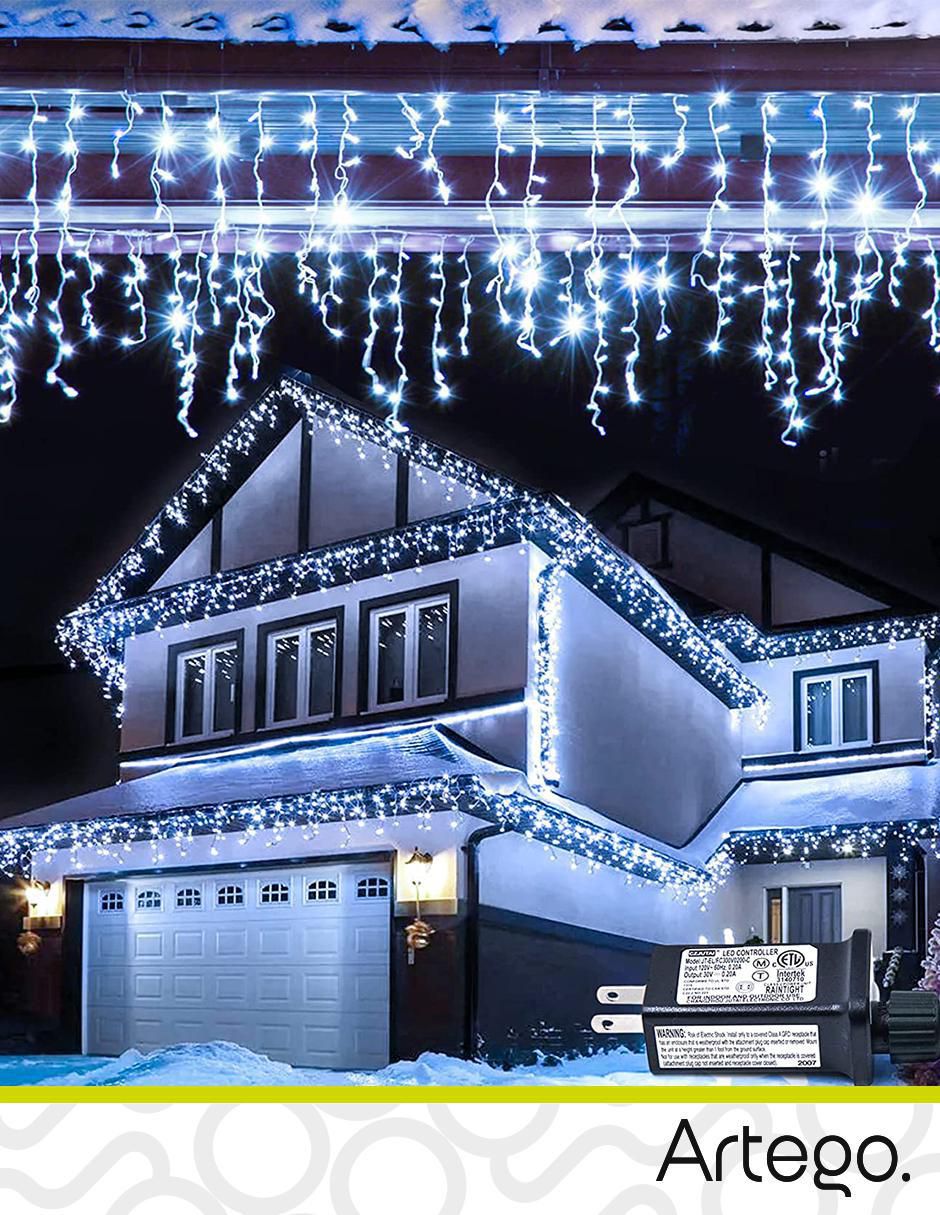 Serie funciones led navidad cascada con 192 focos 4