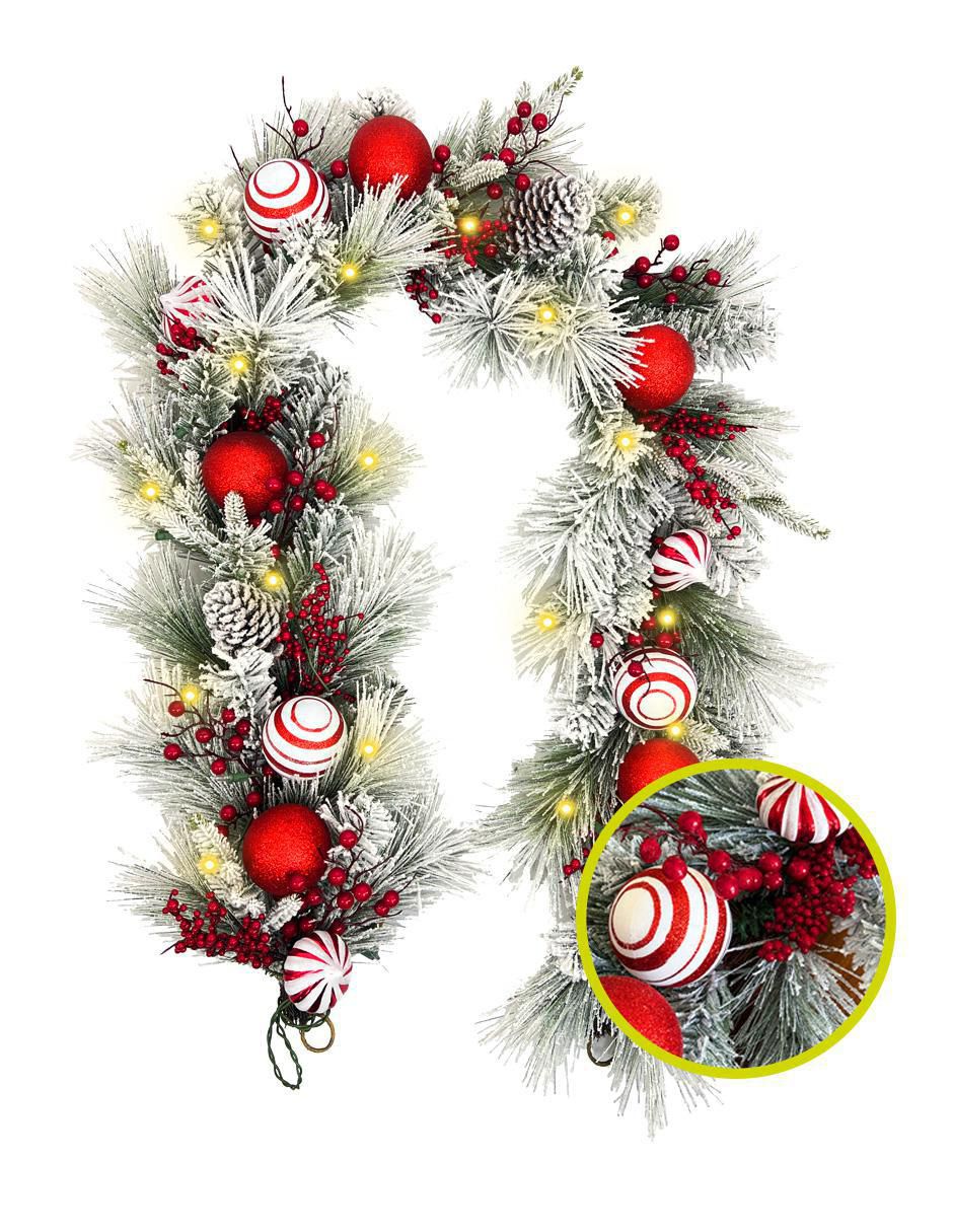 Guirnalda con luces led con esfera 180cm Guirnalda con luces led con esfera 180cm