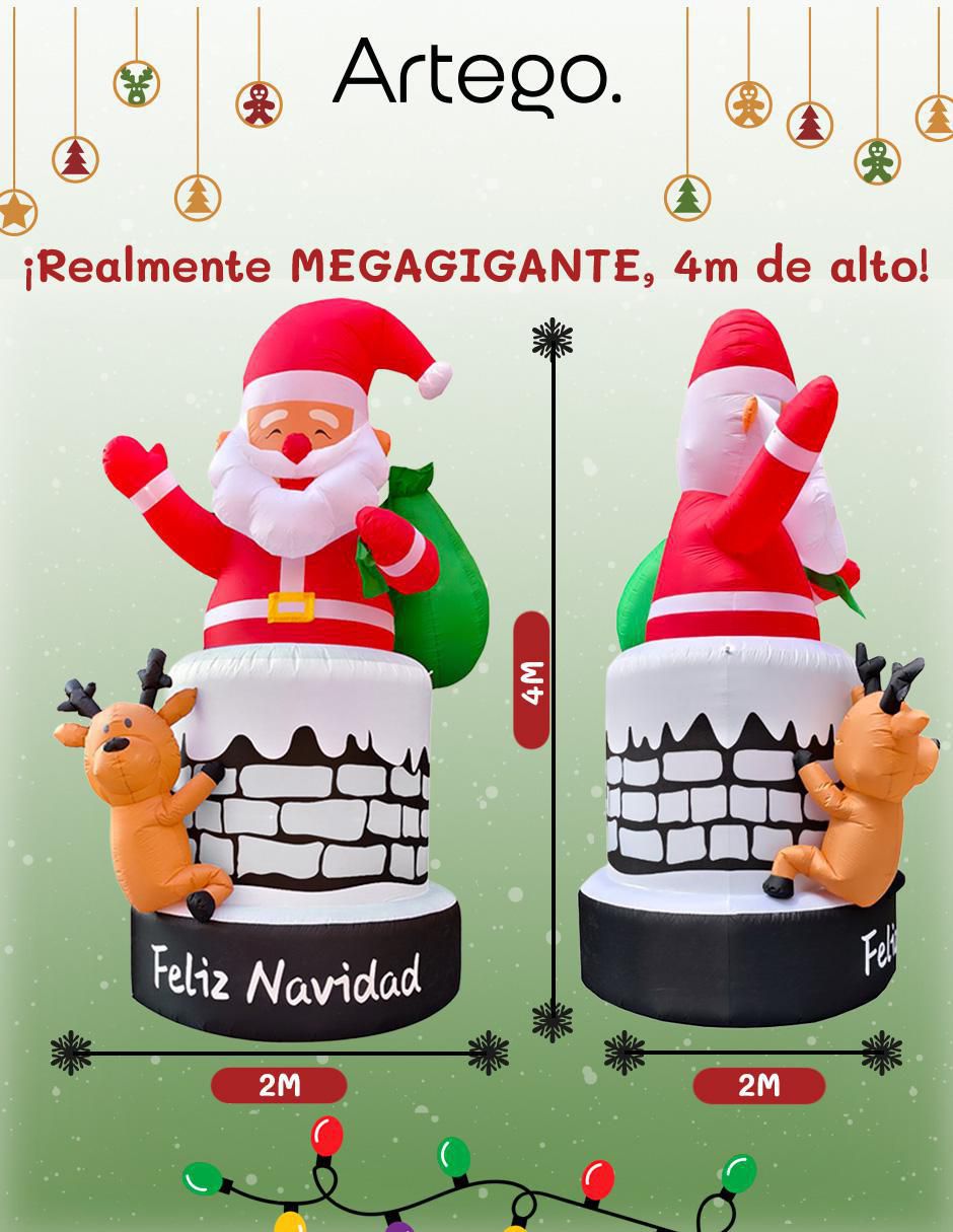 Inflable decorativo forma de chimenea 2