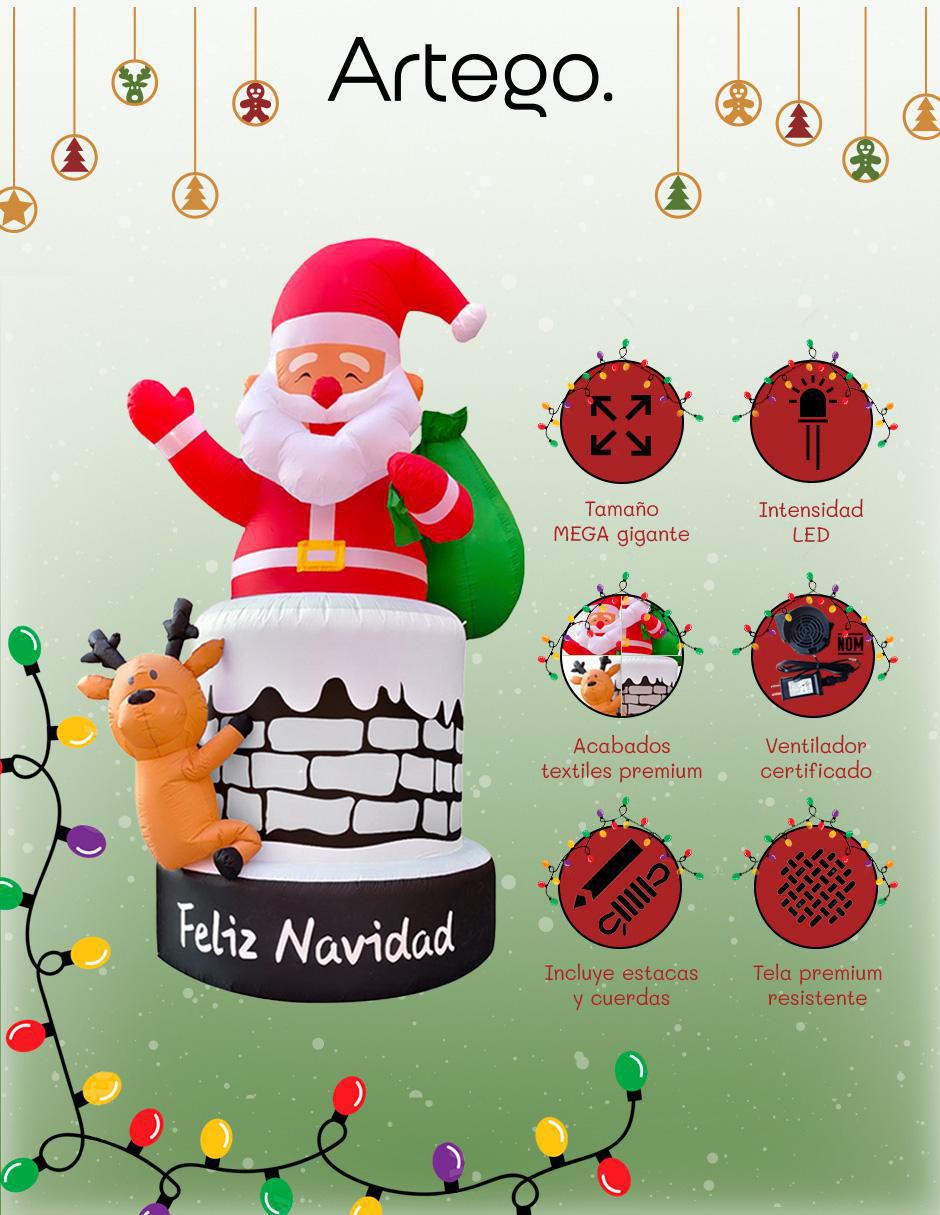 Inflable decorativo forma de chimenea 4
