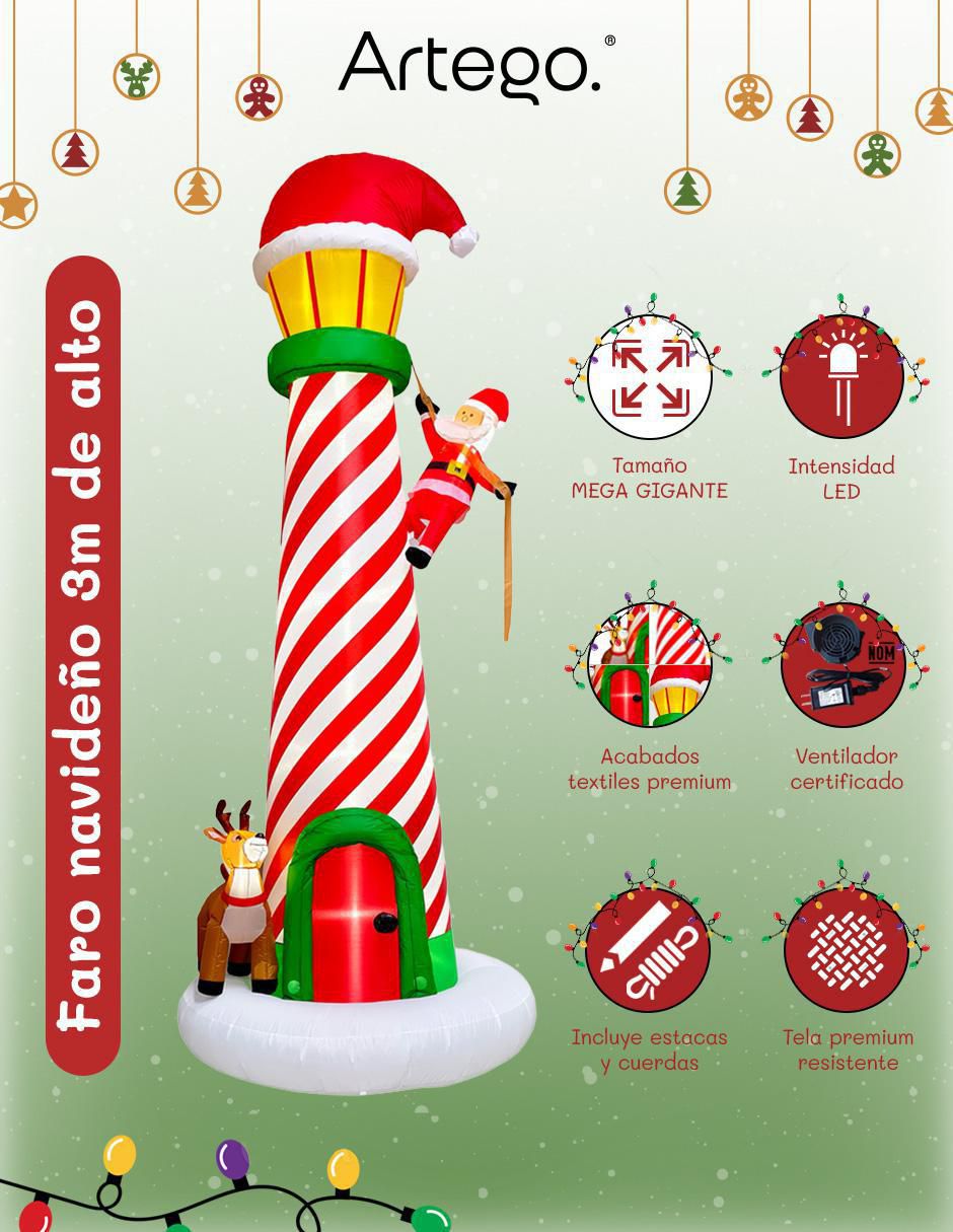 Inflable decorativo forma de faro 3