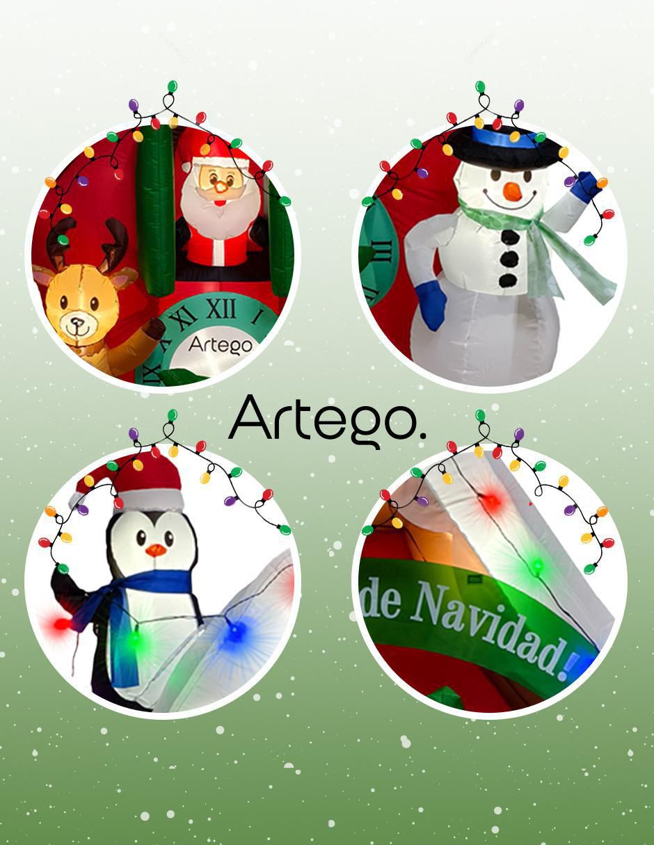 Inflable decorativo forma de santa claus 4