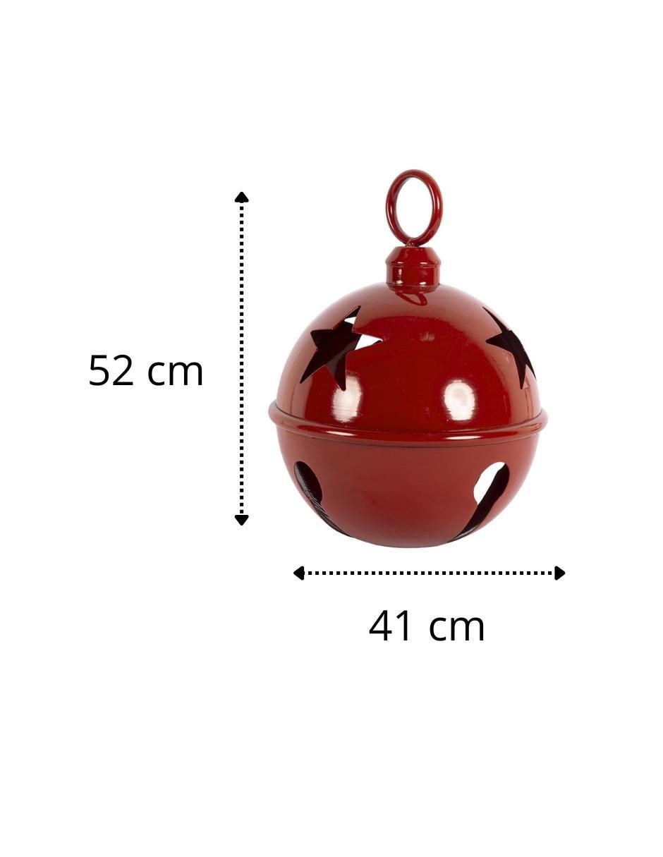 Figura decorativa de cascabel Navidad de metal