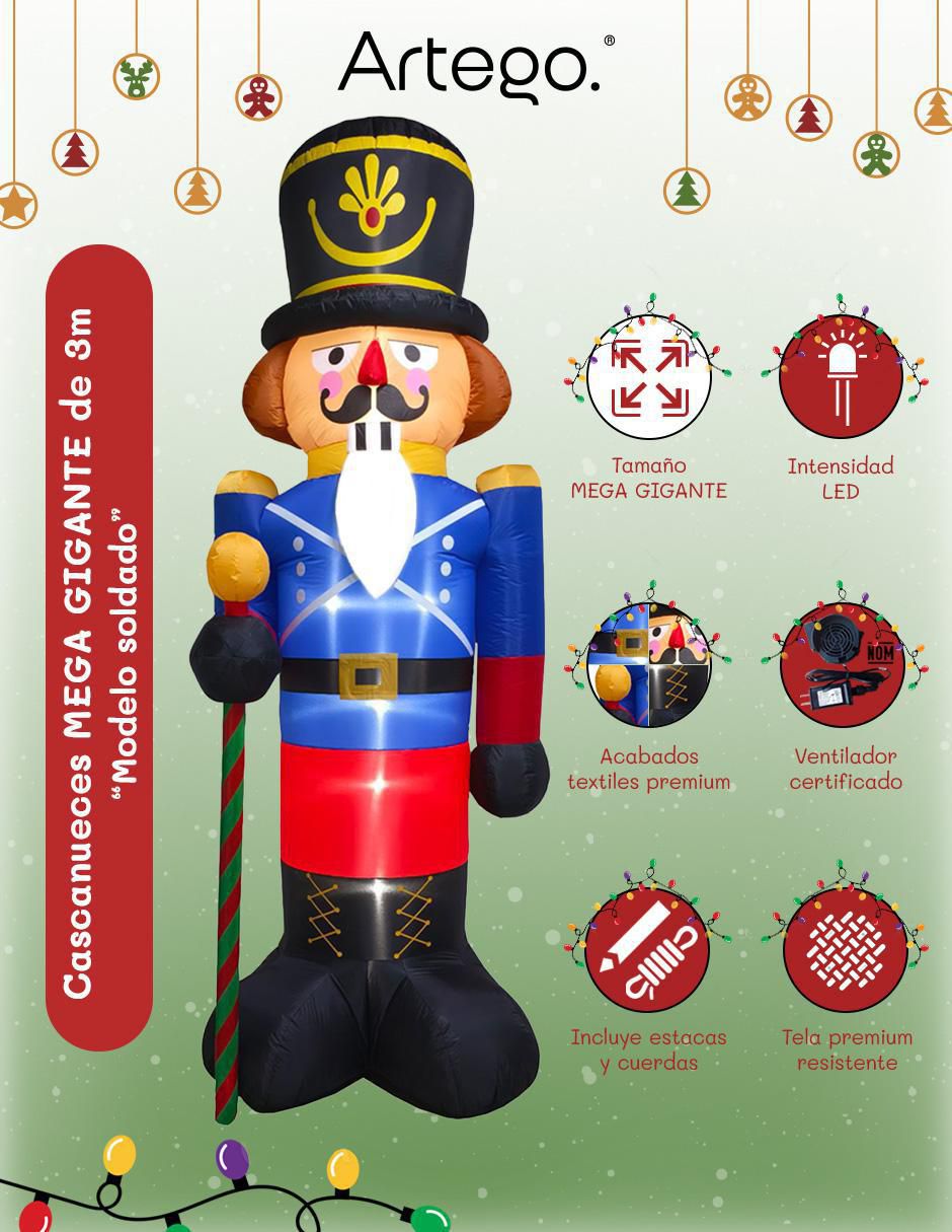 Inflable decorativo forma de cascanueces 3