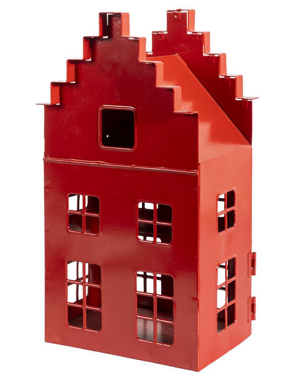Figura decorativa de casa Navidad de metal 1