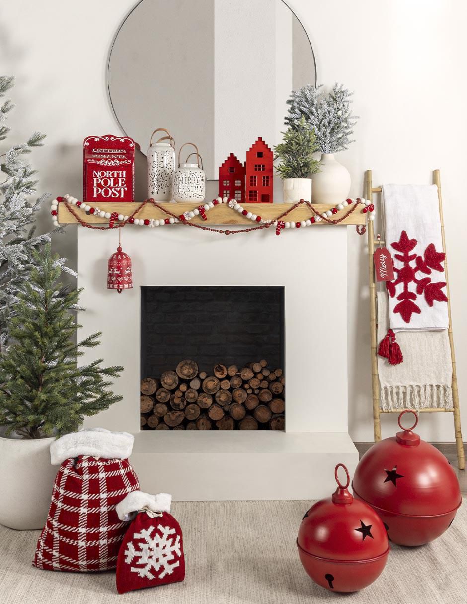 Figura decorativa de casa Navidad de metal 5