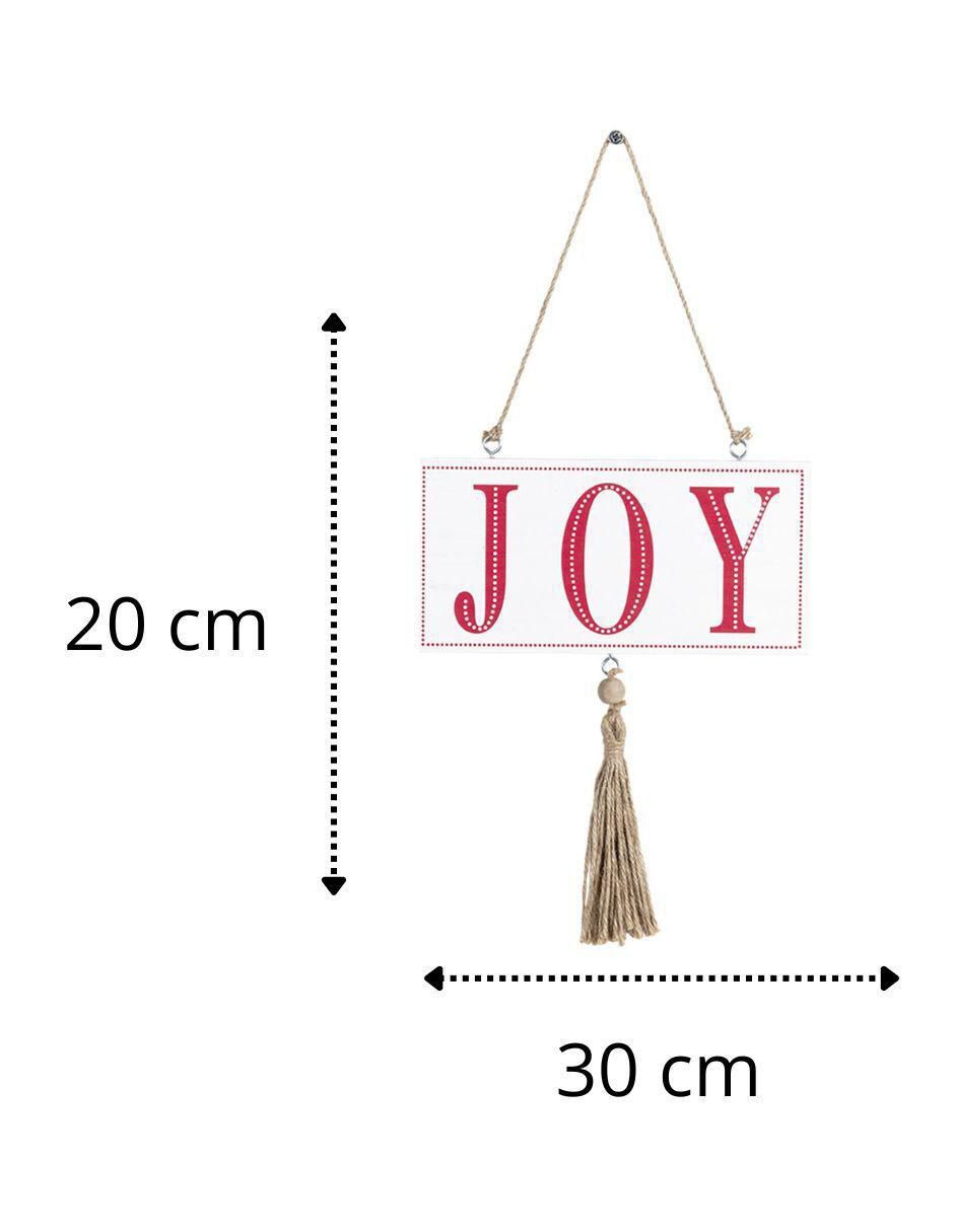 Figura decorativa de letrero Navidad LETRERO JOY de metal 6