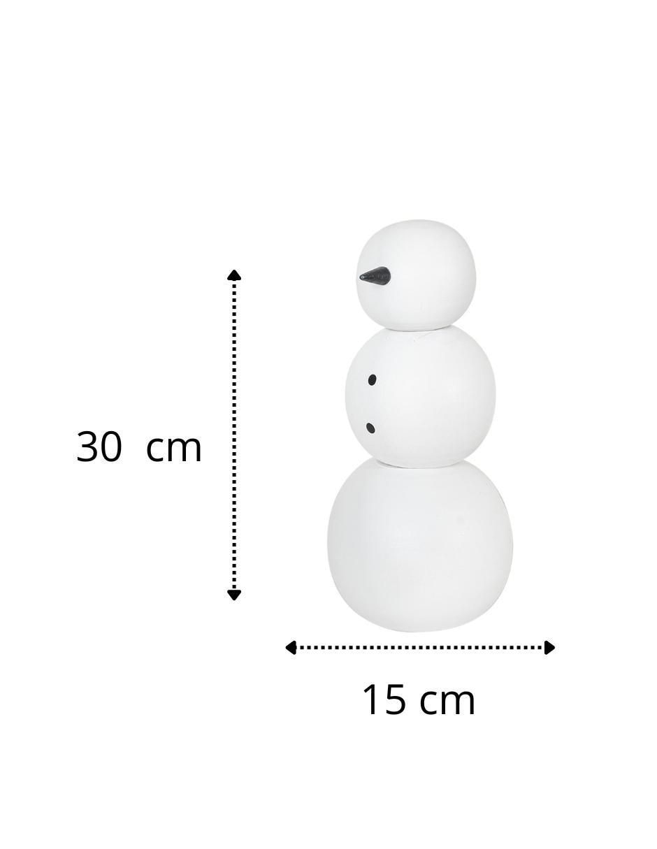Figura decorativa de muñeco nieve de madera 2