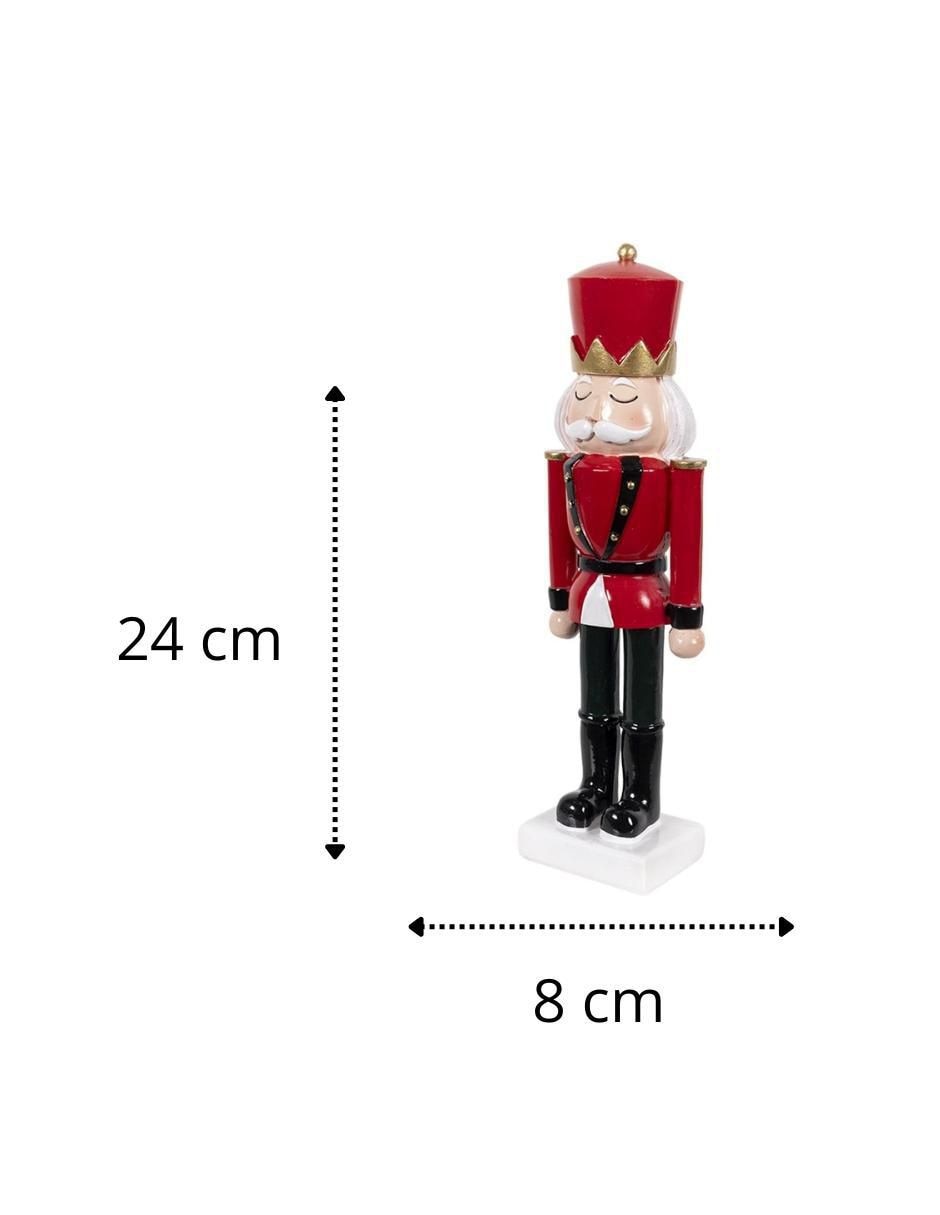 Figura decorativa de soldado Navidad de resina