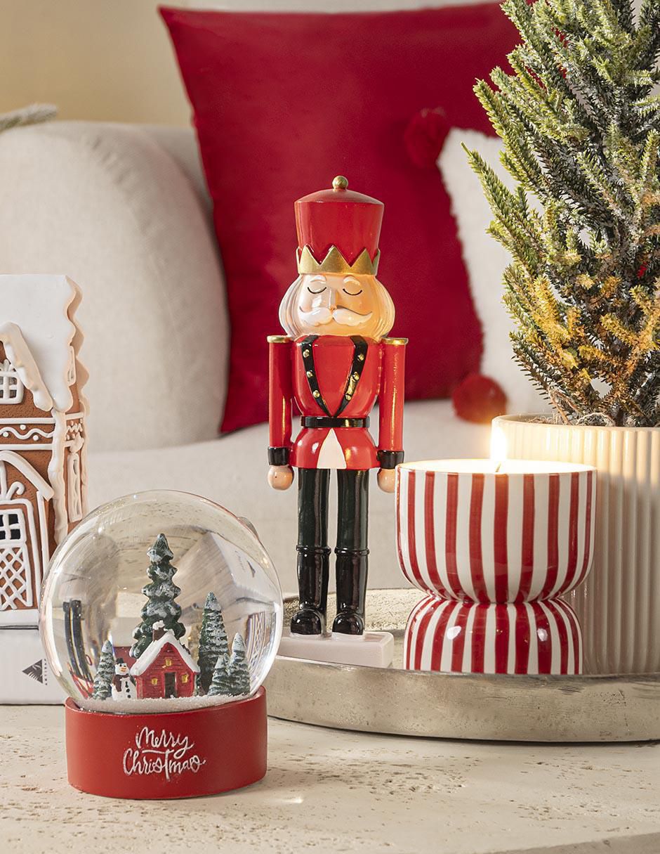 Figura decorativa de soldado Navidad de resina