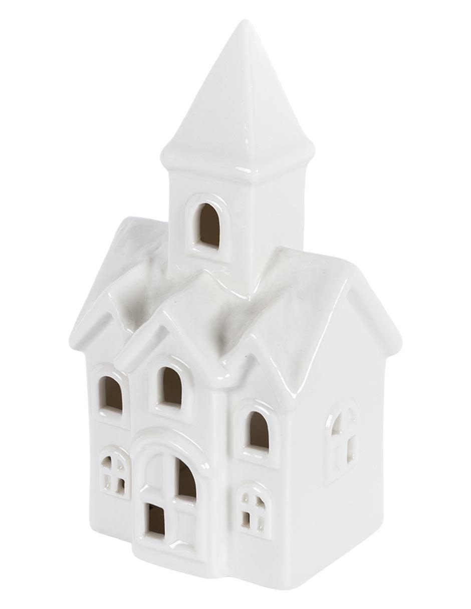 Set de figura decorativa de casa Navidad de cerámica 3