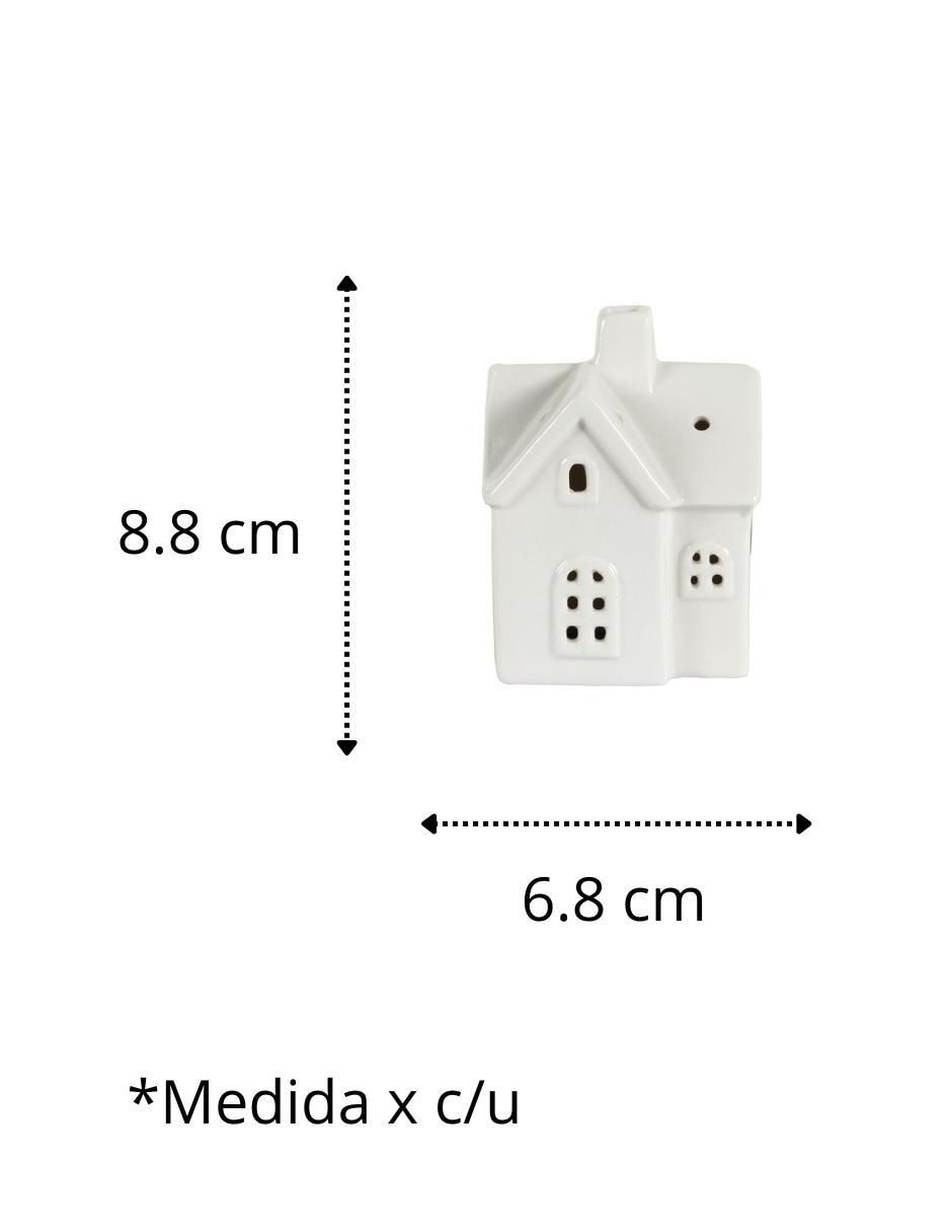 Figura decorativa de casa Navidad de cerámica 2