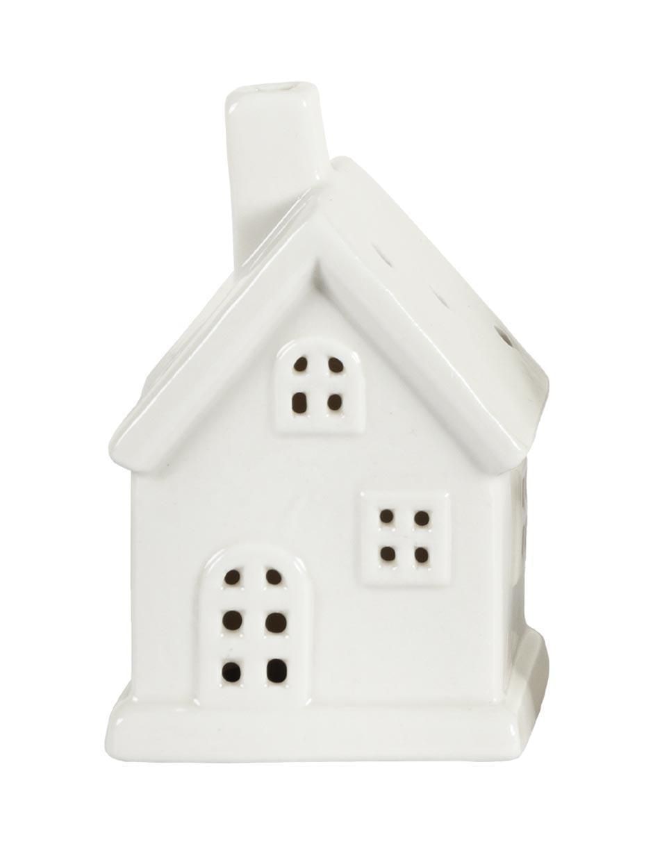 Figura decorativa de casa Navidad de cerámica 6