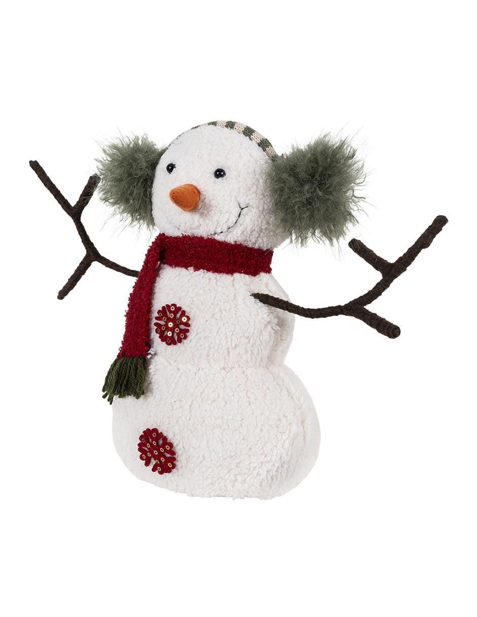 Figura de tela de muñeco nieve Navidad 1