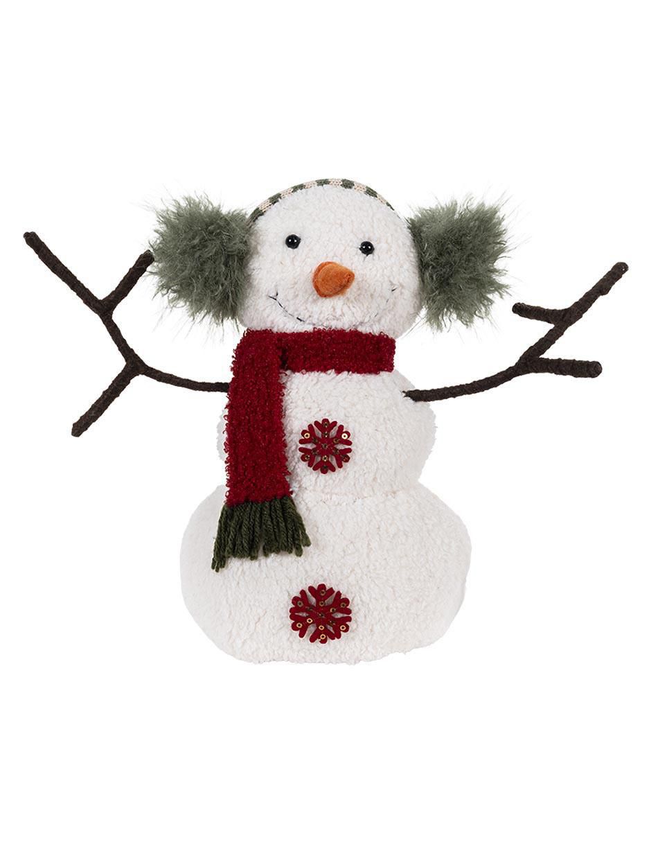 Figura de tela de muñeco nieve Navidad 3