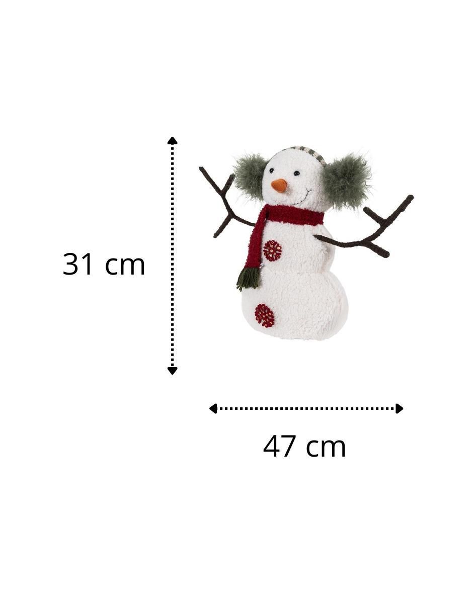 Figura de tela de muñeco nieve Navidad 2
