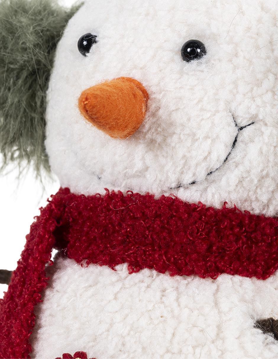 Figura de tela de muñeco nieve Navidad 5
