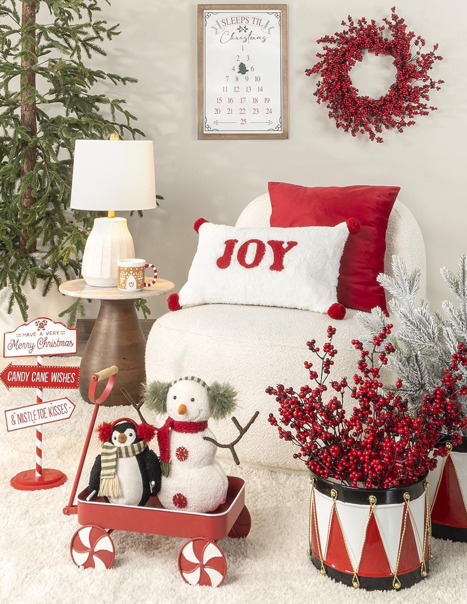 Figura de tela de muñeco nieve Navidad 6