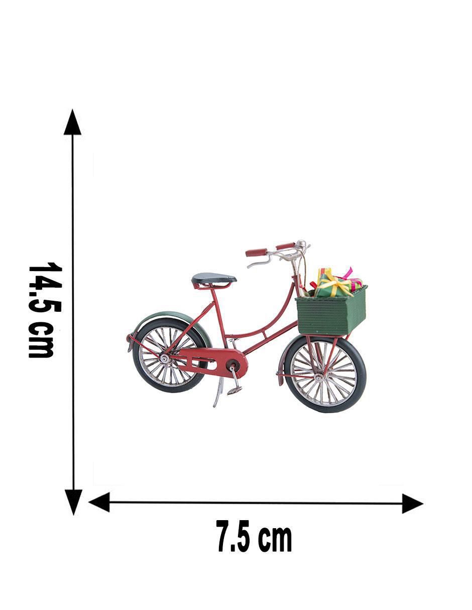 Figura decorativa de bicicleta Navidad de metal 5