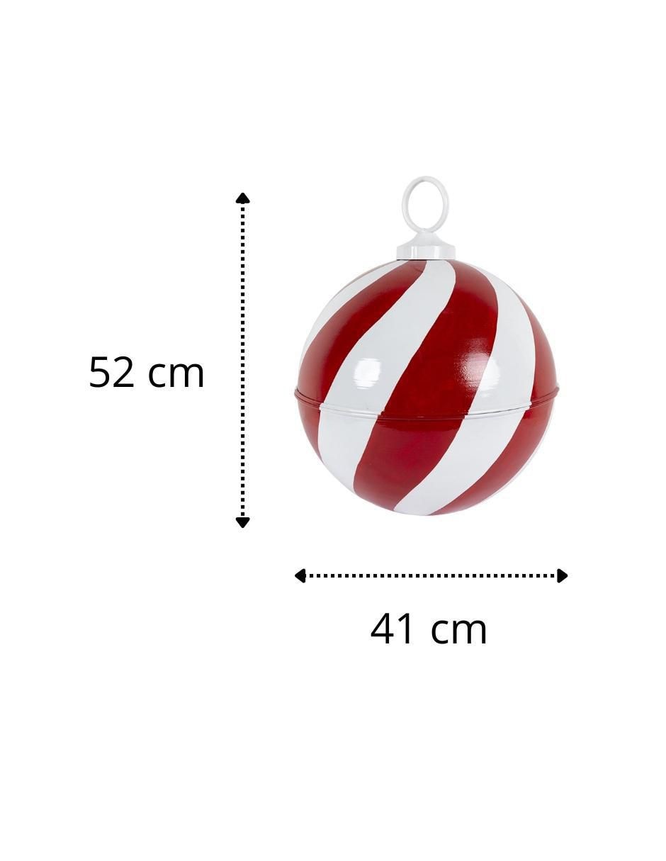 Figura decorativa de esfera Navidad de metal 2
