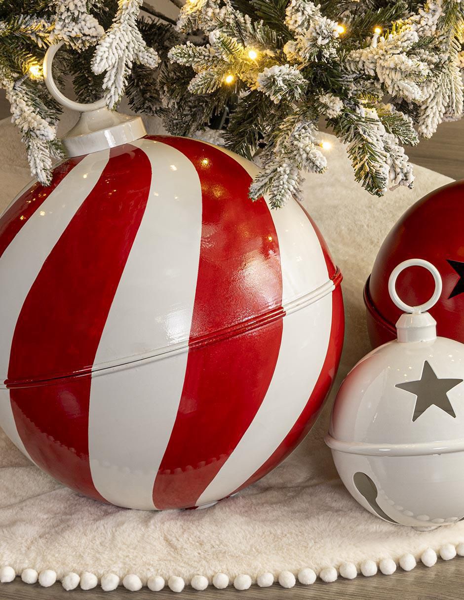 Figura decorativa de esfera Navidad de metal 4