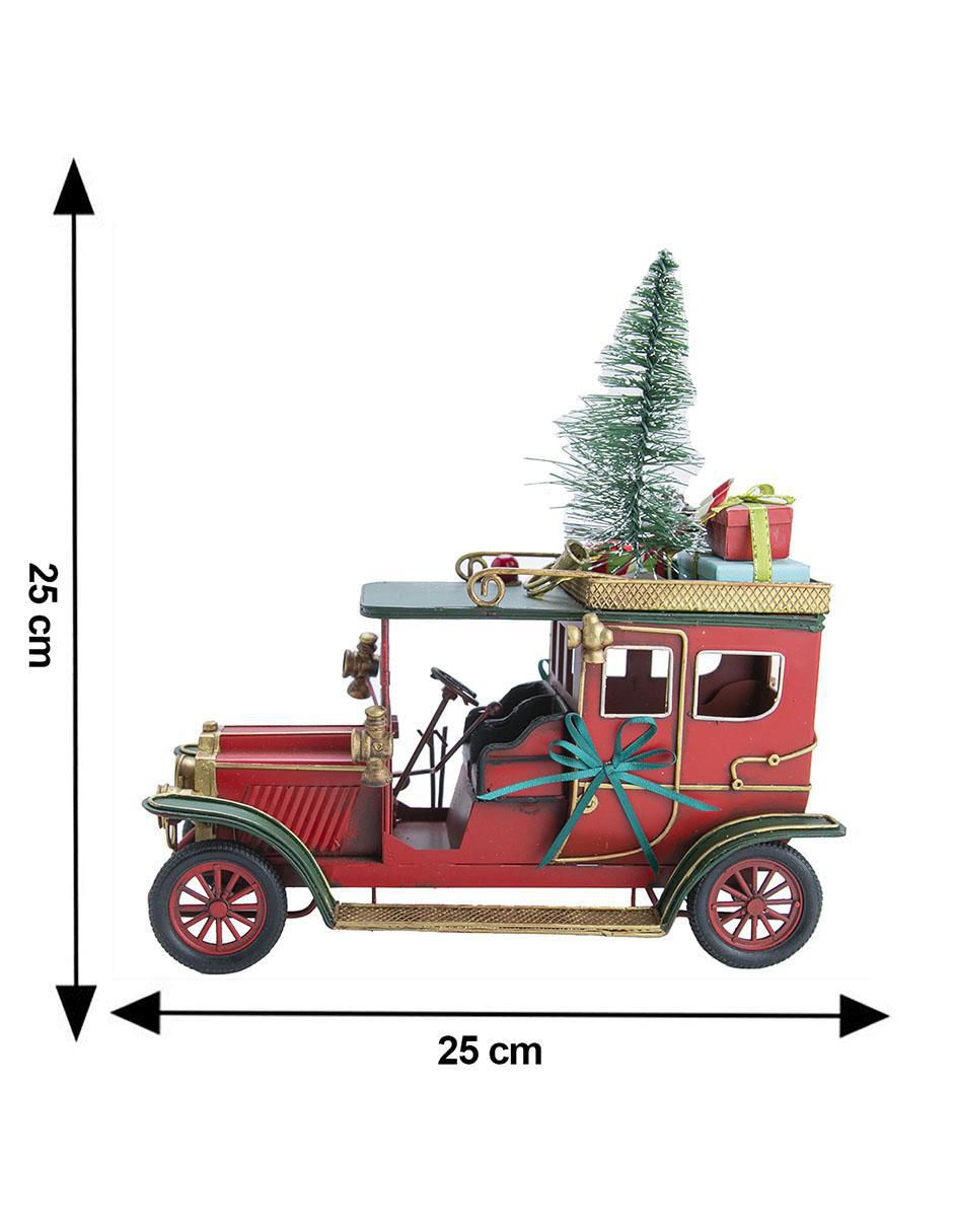 Figura decorativa de carrito Navidad de metal 5