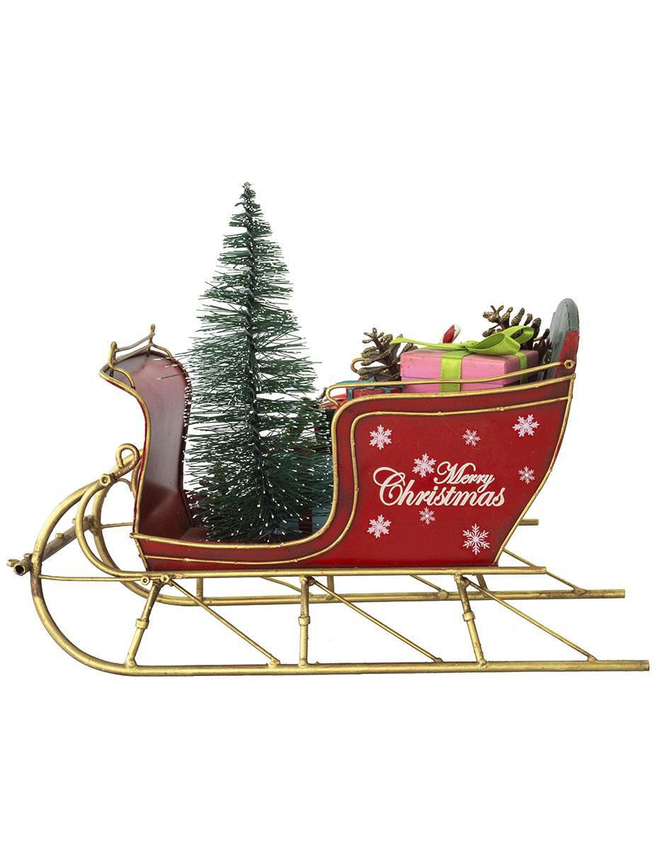 Figura decorativa de trineo Navidad de metal 3