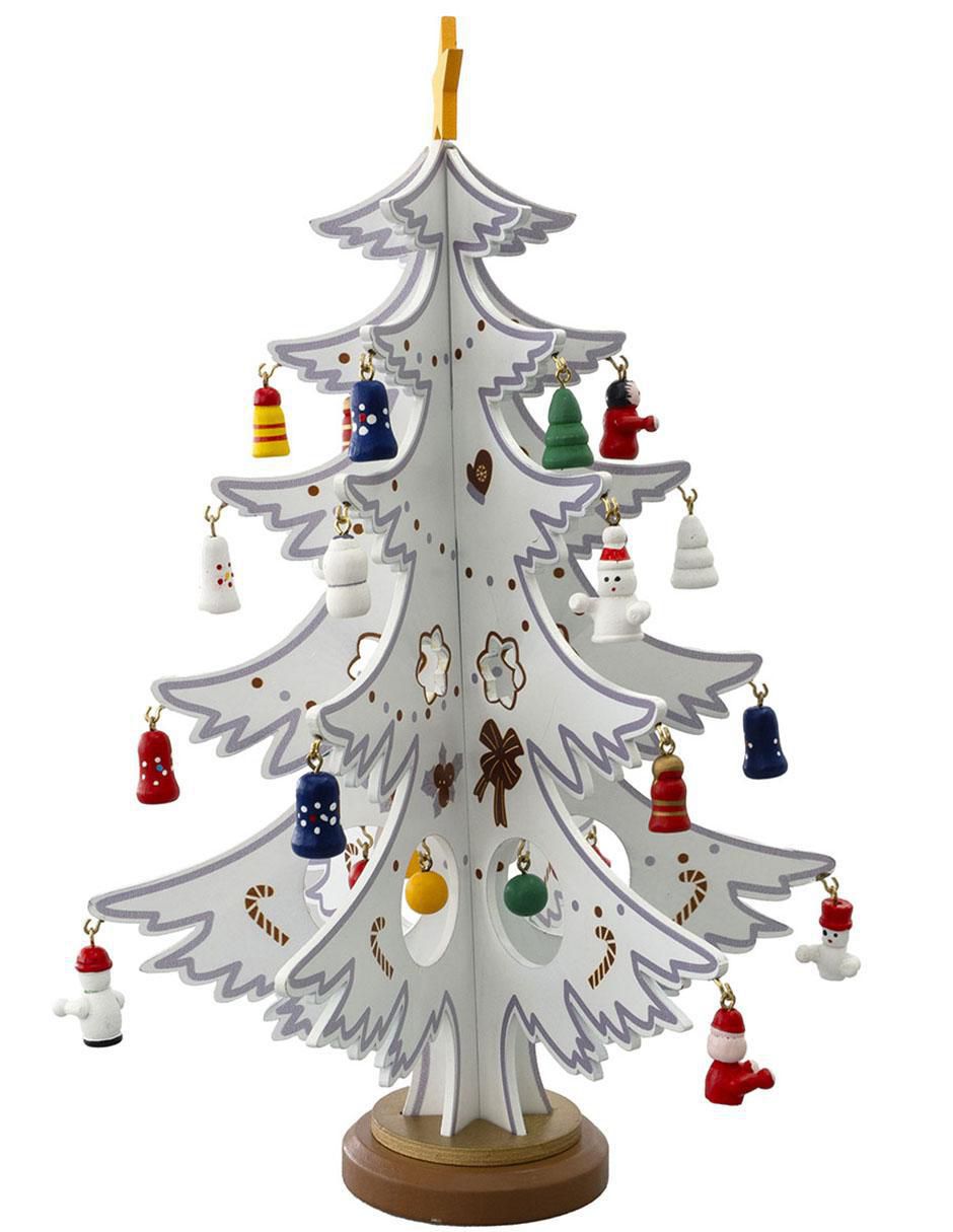 Figura decorativa de árbol navidad Navidad de madera 3