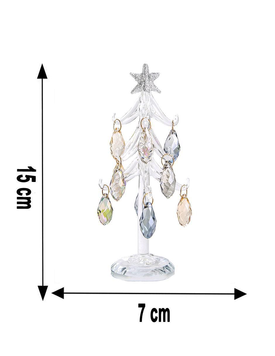 Figura decorativa de pino Navidad de vidrio 5