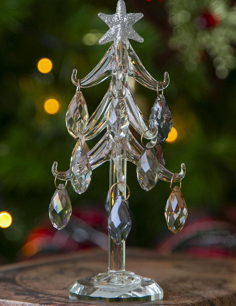 Figura decorativa de pino Navidad de vidrio 3