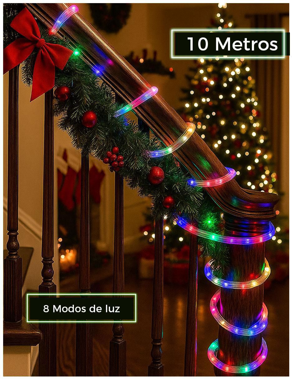 Set luces led de navidad 10m-mt con 200 focos 2