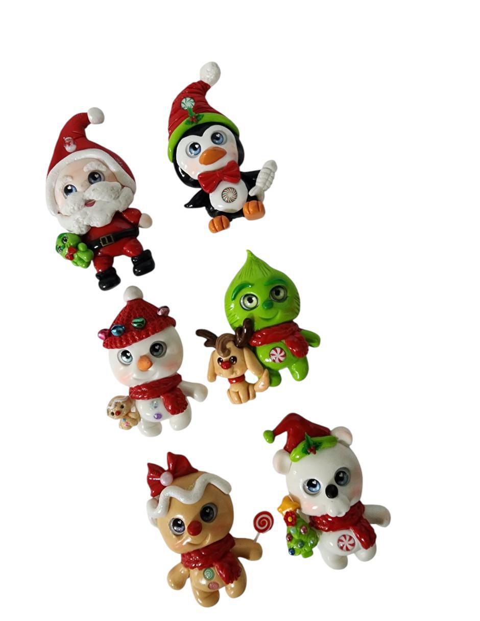 Set imanes Pingüino y Santa Claus para decoración 9