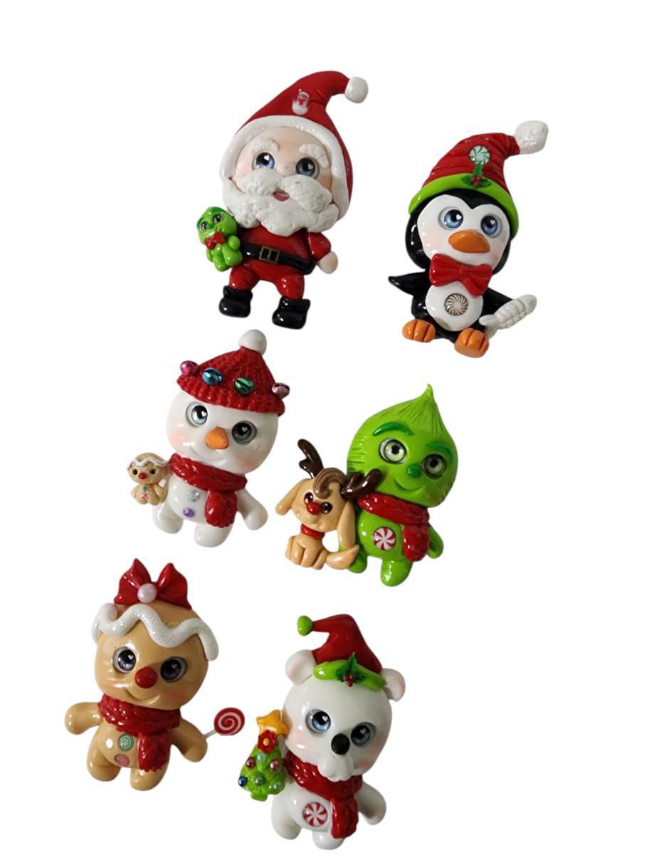 Set imanes Pingüino y Santa Claus para decoración 10