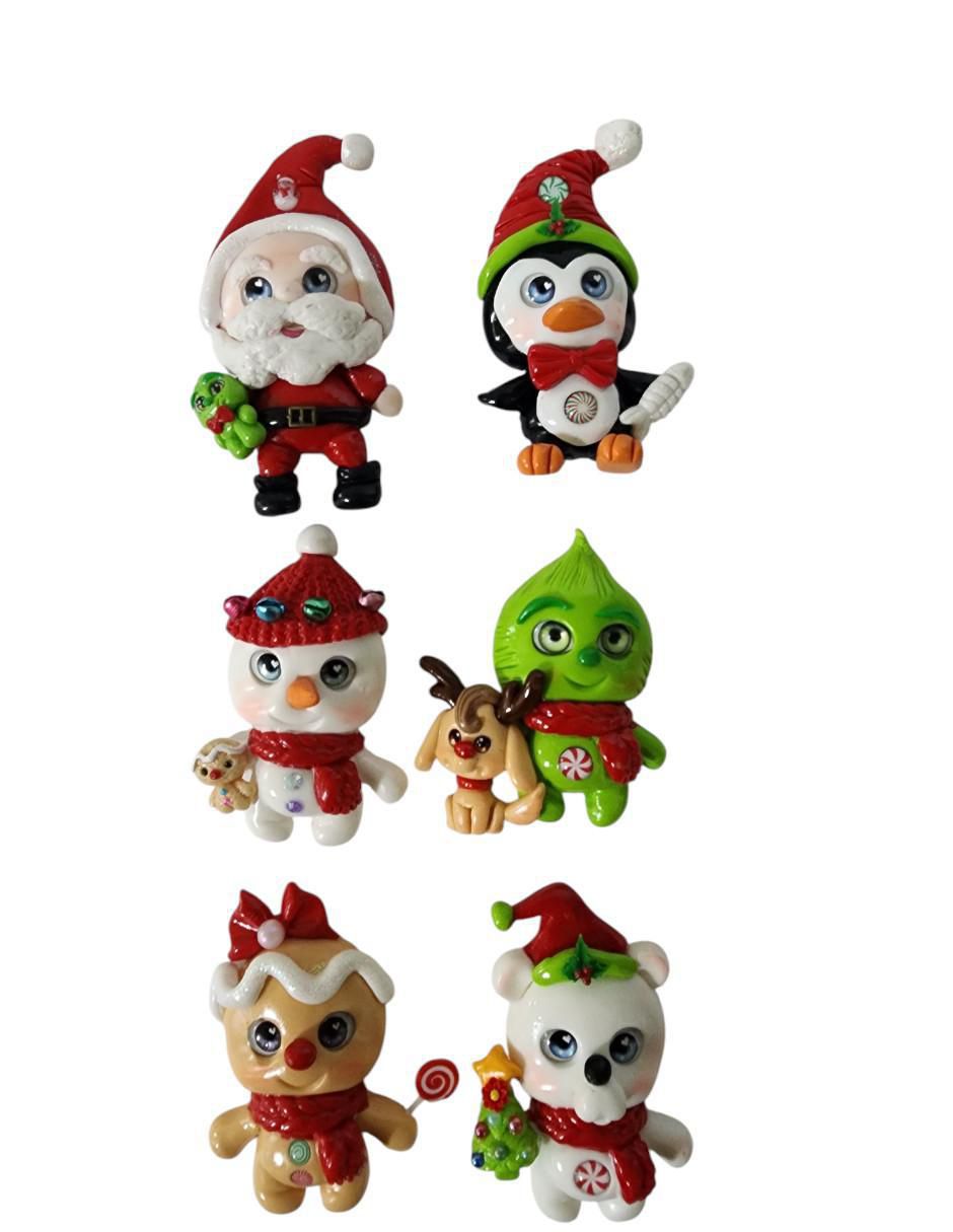 Set imanes Pingüino y Santa Claus para decoración 11