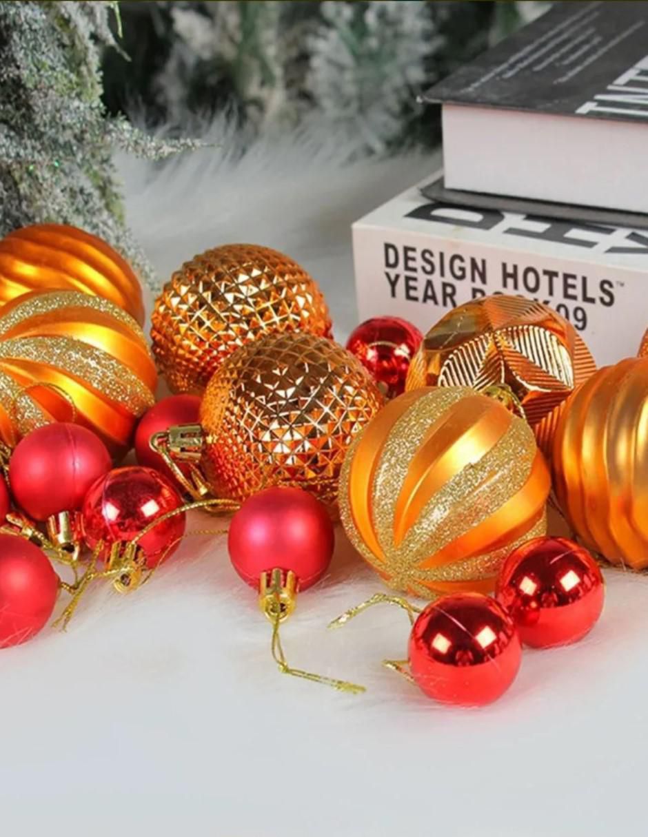 Set de esfera navideña cm-top set de esferas de navidad de 3 cm y 6 cm "con" 27 "piezas"