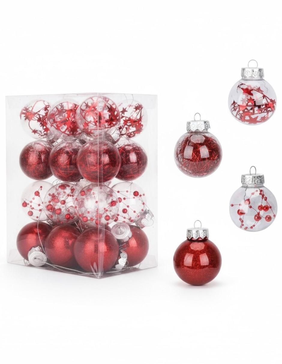 Set de esfera navideña con 24 piezas