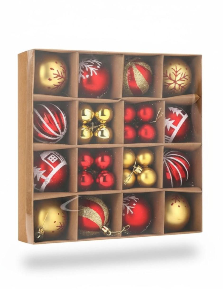 Set de esfera navideña con 44 piezas